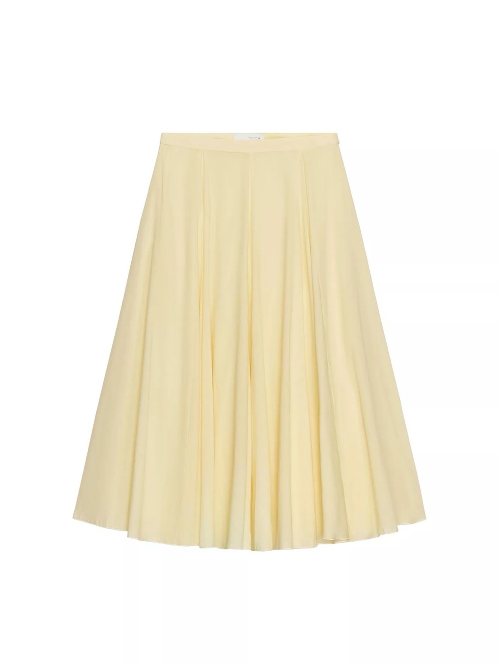 Zara Butter Yellow Flared Midi Skirt